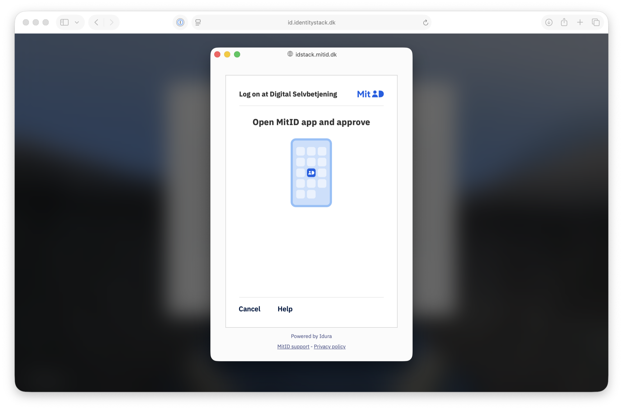 Open MitID app and approve