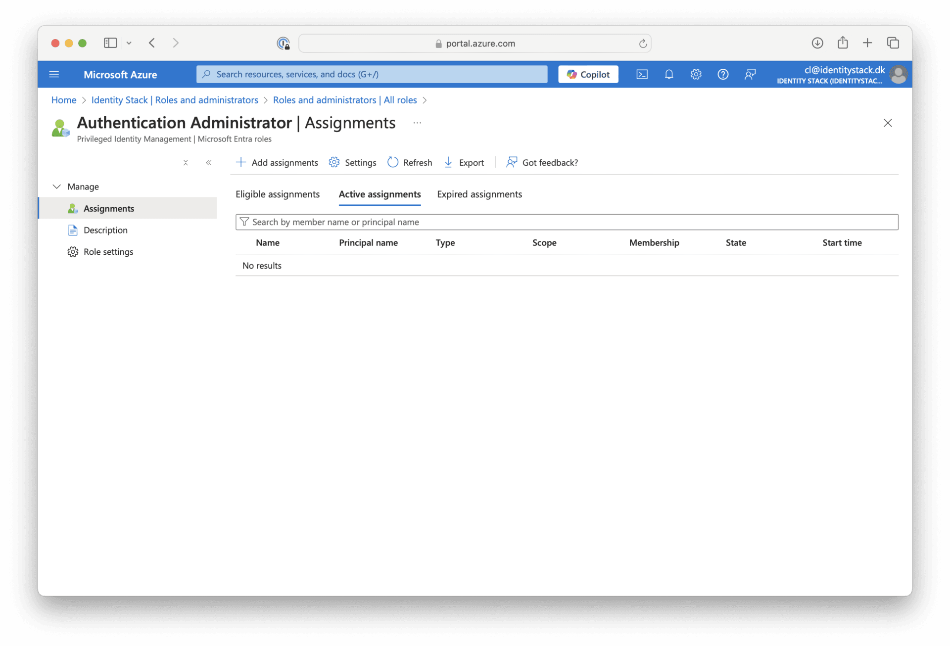 Add assignment for the role
