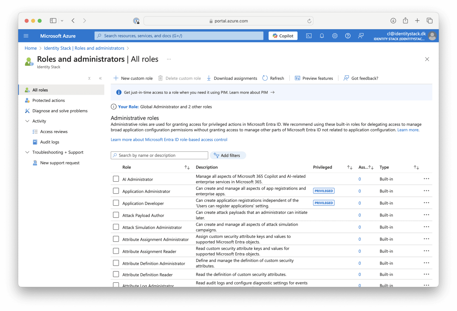 Roles and administrators in Microsoft Entra ID