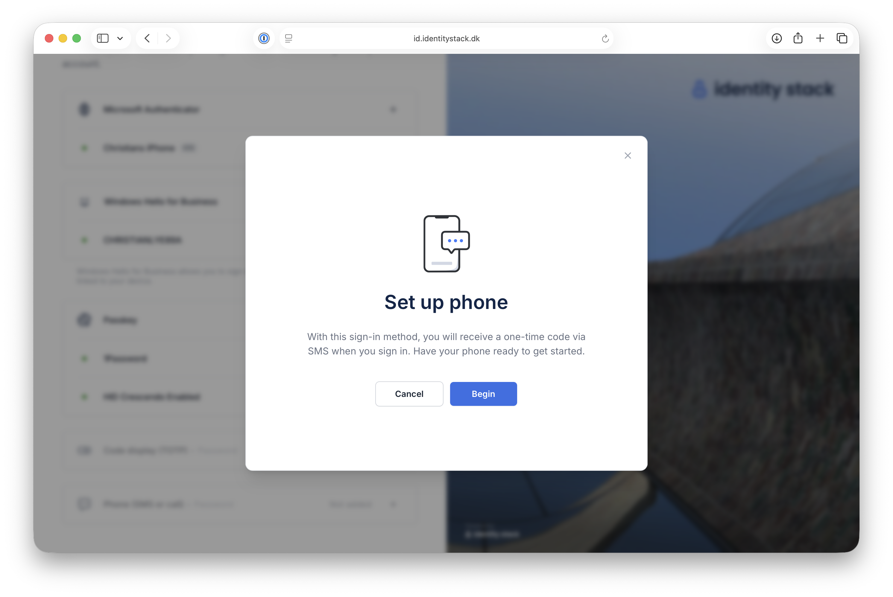 Set up phone