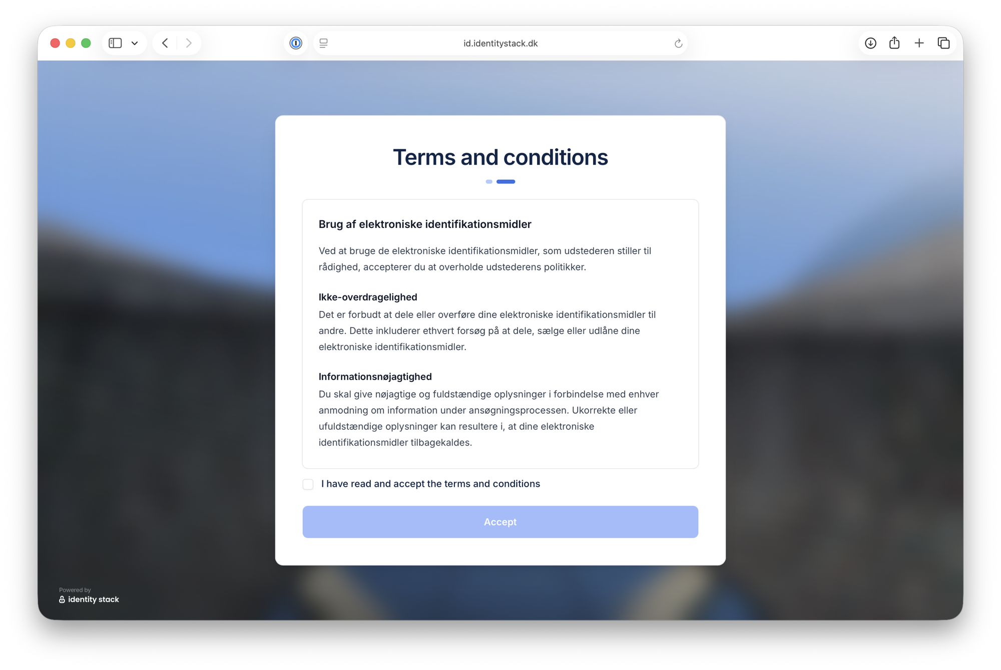 Terms and conditions